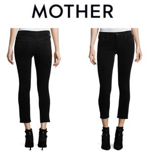 MOTHER The Looker Crop Black Cropped Jeans Sz 29”